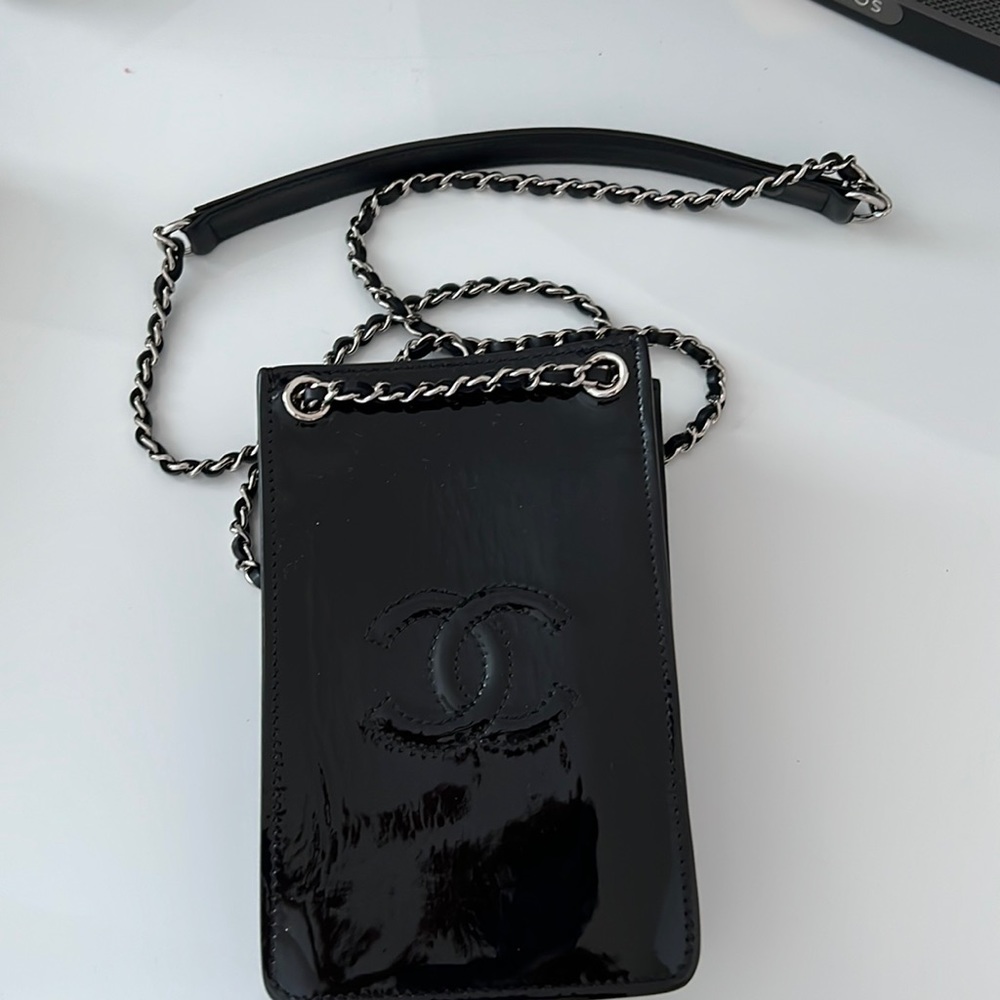 Chanel crossbody phone purse.